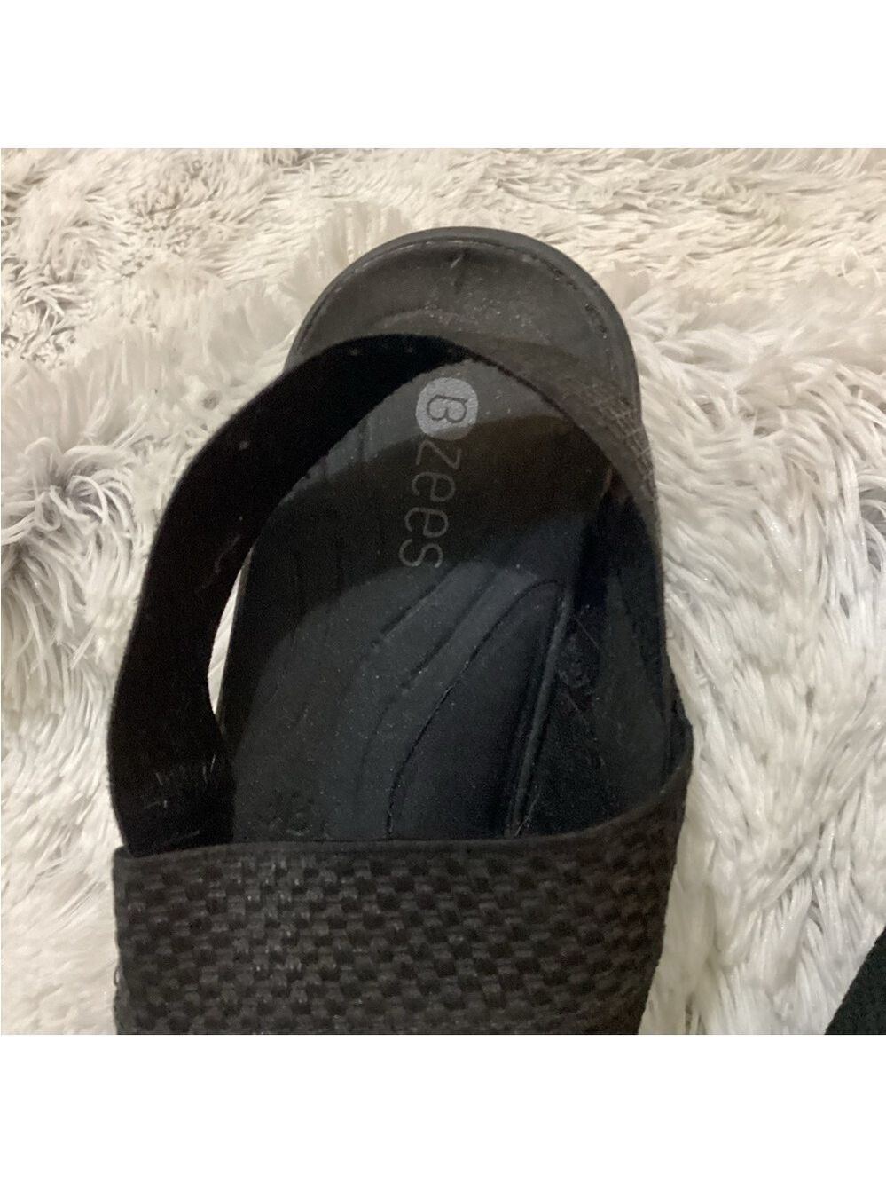 BZees Molly black sling back open toe sandals Woman’s size 6.5 M - Picture 8 of 16